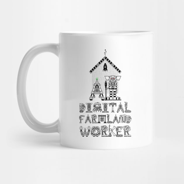 Digital Farmland Worker AI And Robotics Funny by funfun